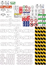 Skyjack SJIII 3226 Scissor Lift Decal Kit / 3M VINYL