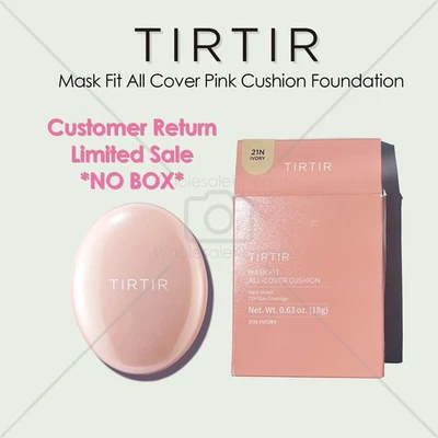 TIRTIR Mask Fit All Cover Pink Cushion Foundation 0.63fl oz,*NO BOX*Limited Sale