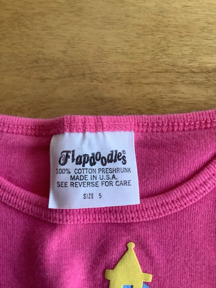 Camisa e jeans azul combinando feminina tamanho 5 Flapdoodles Princess & Castle NOVA tamanho 4 - Imagem 3 de 4