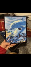 Tableau ancien par numéros dauphins sur toile