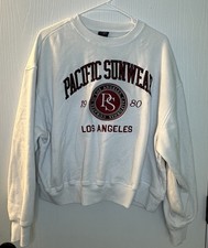 PacSun Pacific Sunwear white long sleeve crewneck sweatshirt women s medium