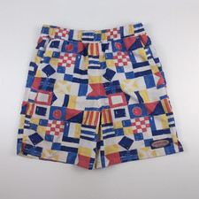 Vineyard Vines Boy Youth M Nautical Flag Geometric Print Swim Trunk Board Shorts