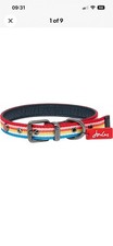 Joules Rainbow Stripe Dog Collar Size Medium 50cm