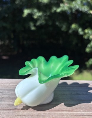 Antique Italian Art Glass Flower Master Salt Cellar Made In Italy Rare Find
