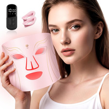 Red Light Therapy for Face, 4 Modes Face Mask Light Therapy with 400 Beads, 850N