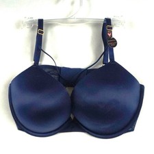 VICTORIA'S SECRET BOMBSHELL Push-up BRA Navy Blue Adds 2 cups 36D NEW