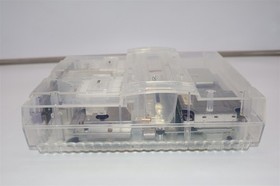 Super Nintendo SNES Console-Custom Clear Shell Bundle With Super Mario World