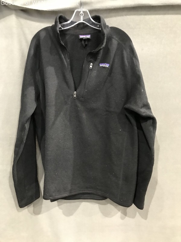 Patagonia Men's Micro D Quarter-Zip Fleece Pullover Black Recycled Sz XL
