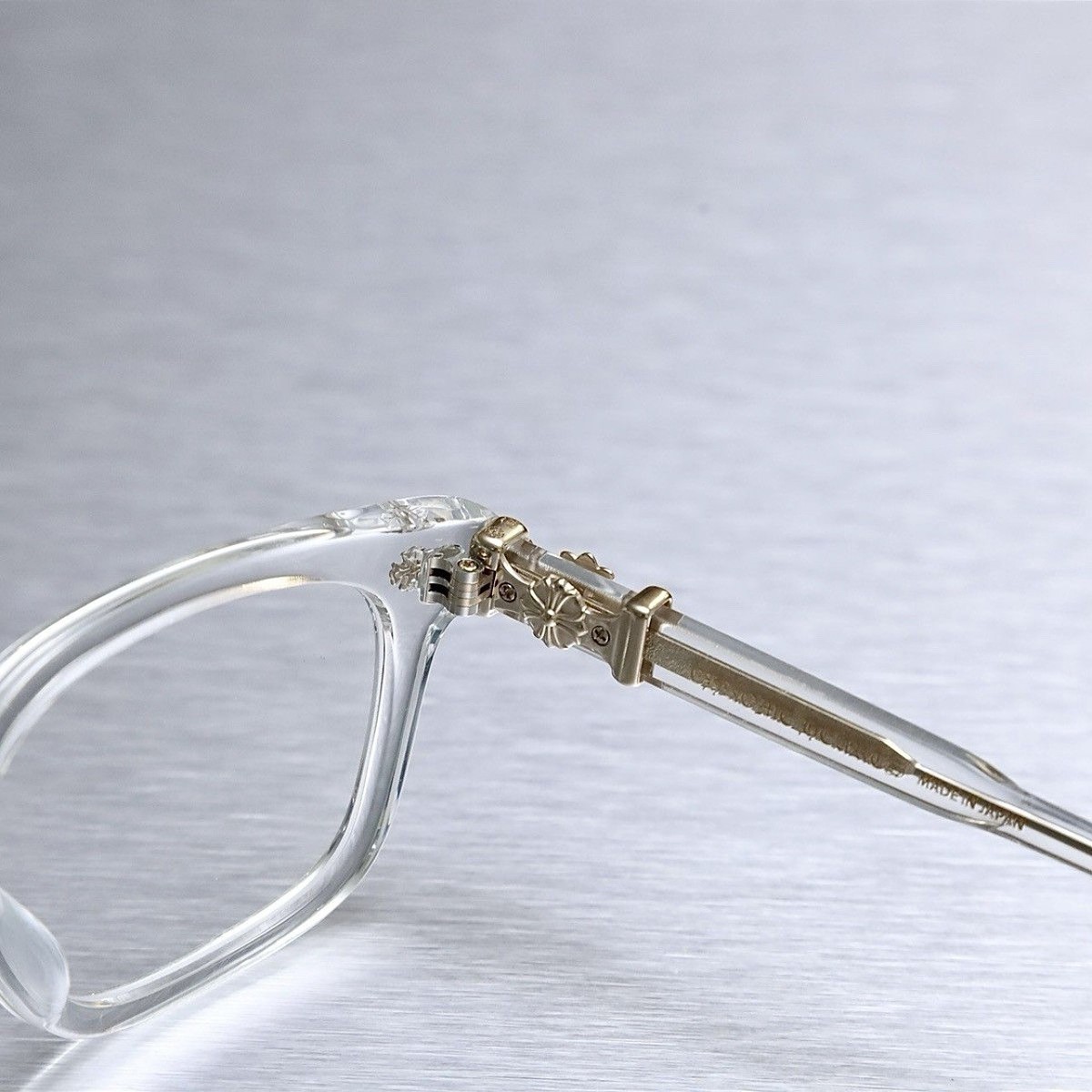 RARE! Chrome Hearts Cox Ucker Crystal Gold Glasses - Vagilante