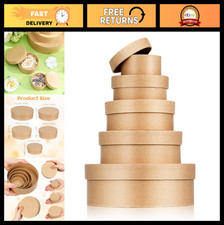 5pcs Round Nesting Paper Mache Gift Boxes with Lids - Craft, Candy, Wedding Deco