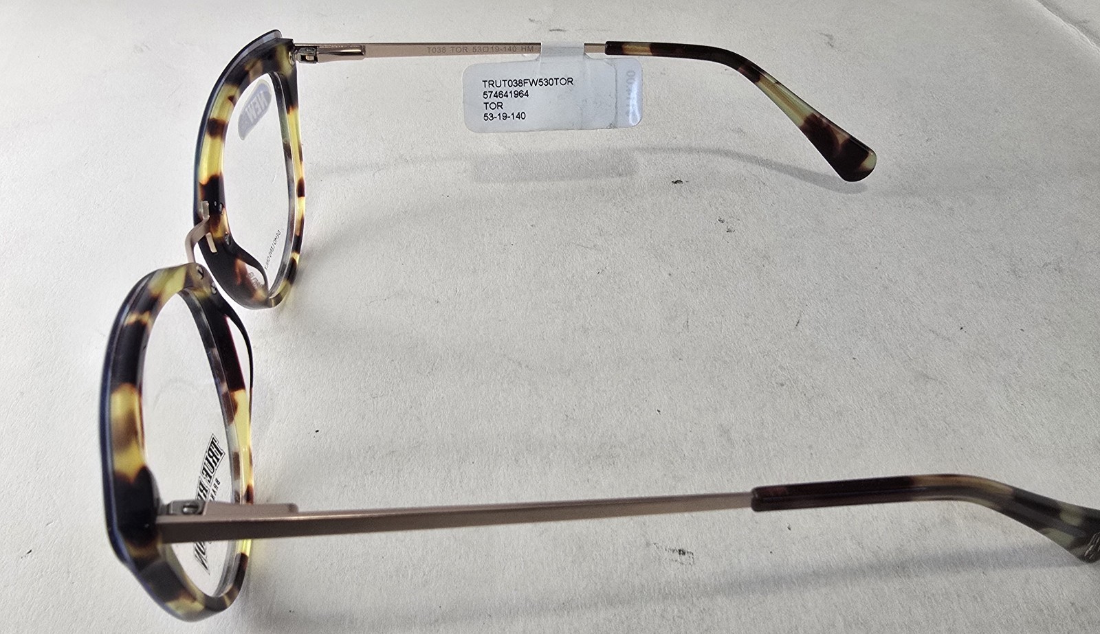 True Religion Trut038 Tor Eyeglasses Frame Size 53 - 19 - 140  Tortoise  thumbnail 3