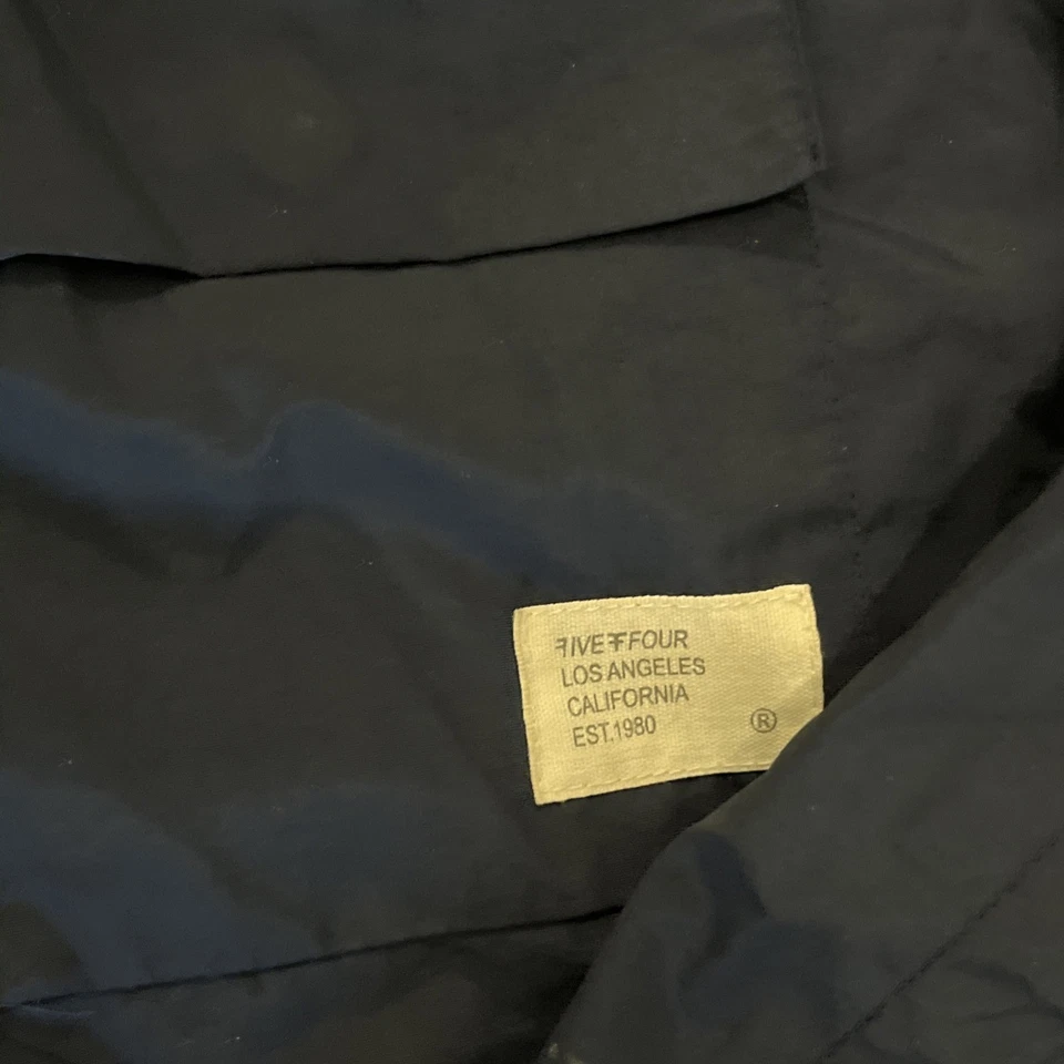 Chaqueta Five Four Los Angeles 1980 para hombre talla M azul cierre a presión algodón nailon Foto 3 de 4