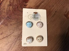 Vintage La Mode Baby Face Glass Buttons on Original Card – Western Germany