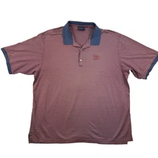 Bobby Jones Players Shirt Mens 2XL Striped Deer Creek Golf Club Polo Cotton