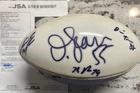 Junior Seau Signed Football With Full Jsa Letter Dolphins Chargers