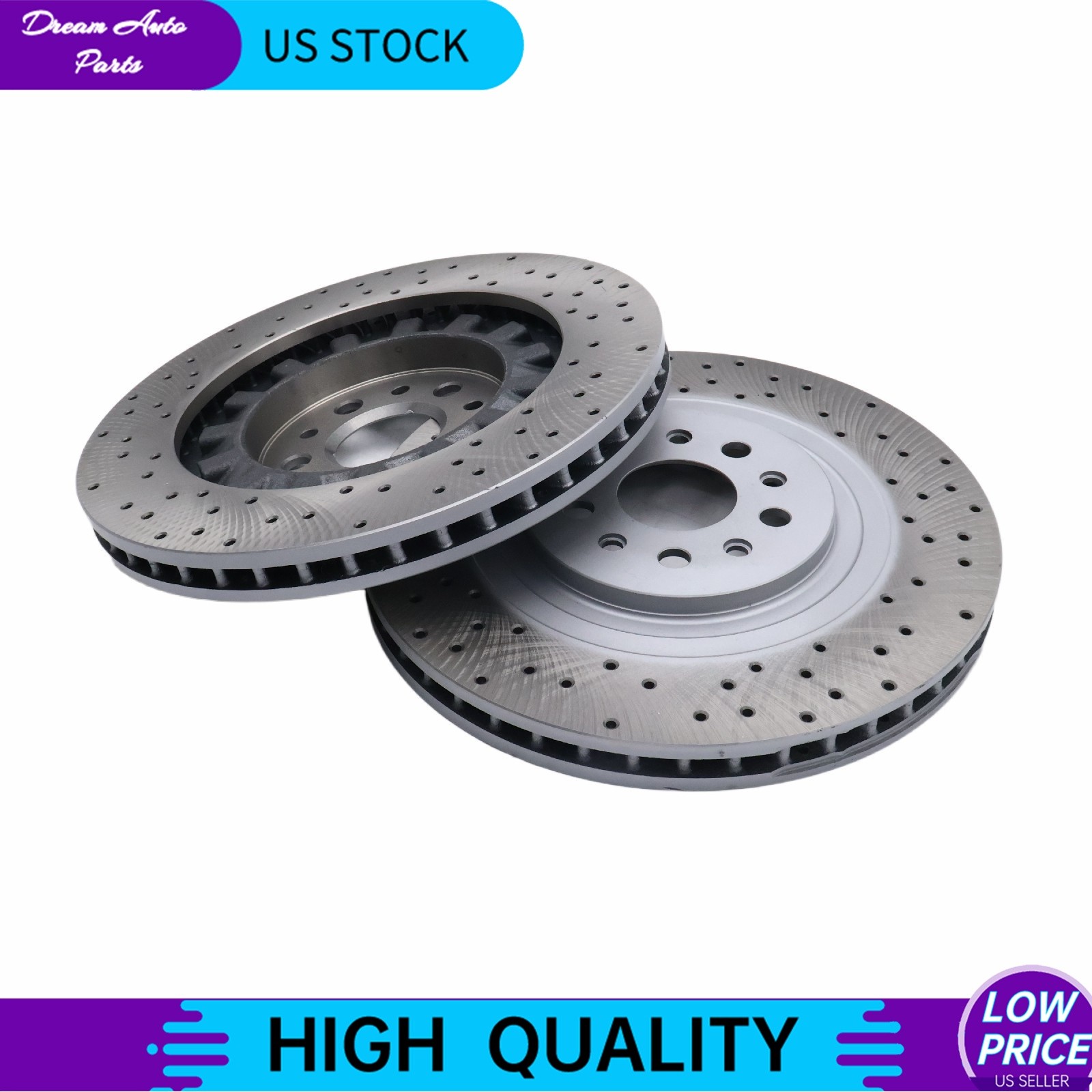 New Fit Maserati Ghibli Quattroporte Front Brake Rotors set of 2 670030935 US