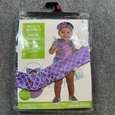 Baby Girl Mermaid Costume 12-24 Months | Ariel Inspired Dress Up w/ Headband
