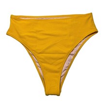 Shade Shore XL Pique Textured High Leg High Waist Extra Cheeky Bikini Bottom