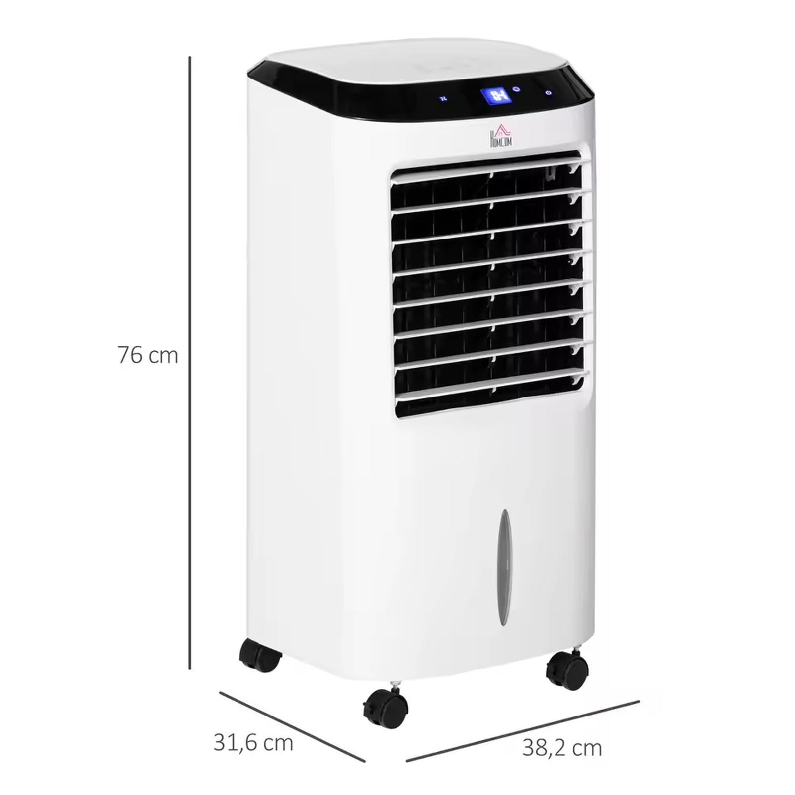 Climatiseur mobile HOMCOM rafraîchisseur air évaporation 10L