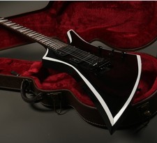 Hot sale New Explorer Electric Guitar Silver White Binding Black Free Shipping