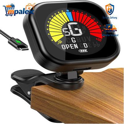 New bee Gitarrenstimmgerät LCD Farbdisplay Präzise Clipstimmgerät für Gitarre