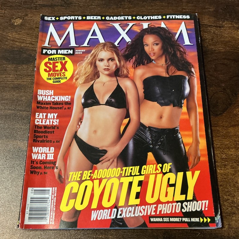 Maxim Magazine August 2000 English Men Coyote Ugly Exclusive Photo Shoot