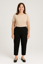 Alfred Dunner Black Vintage Pull On Ankle Pants Size 10 Pockets