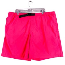 Columbia Swim Trunks Shorts Mens XL Pink Omni-Shade Belted Mesh Lined Quick Dry