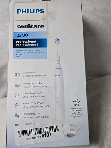 Philips Sonicare 2300 Series Sonic Electric Toothbrush White G2 Optimal Gum Care - Picture 3 of 4