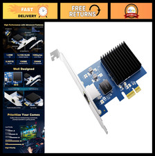 10G PCIe Network Card - 10 Gigabit Ethernet Adapter, Multi-Gigabit RJ45 for PCs/