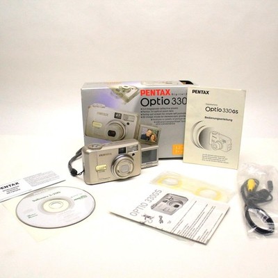 Pentax Optio 330GS 3,2 MP Silber   OVP,    3× Zoom, Flip-Screen, Point and shoot