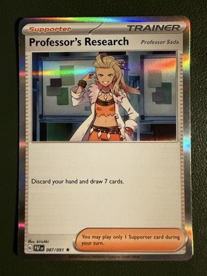 Pokemon TCG Professor's Research 87/91 Paldean Fates Holo NM