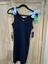 Tommy Hilfiger Bow Shoulder Dress Navy Xs