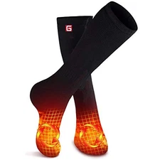 Spring Men Women Heated Socks Electric Rechargeable Battery Heated Large Black