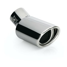 Universal Auspuffblende schwarz oval für geknickte gebogene Auspuffrohre