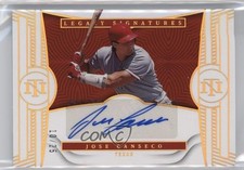 2023 National Treasures Legacy Signatures Holo Gold 10/25 Jose Canseco Auto v1x
