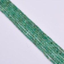 Natural Green Jade Gemstone Round Micro Faceted Beads 2.5-3 mm Strand 12.5" 92
