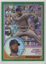 2018 Topps Silver Pack 1983 Design Chrome Green 12/99 Corey Kluber #121 0t2