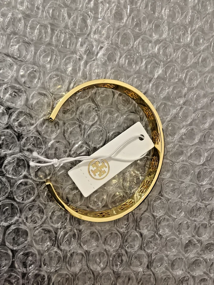 New Tory burch hollowed-out TB logo gold bracelet - Image 4 of 4