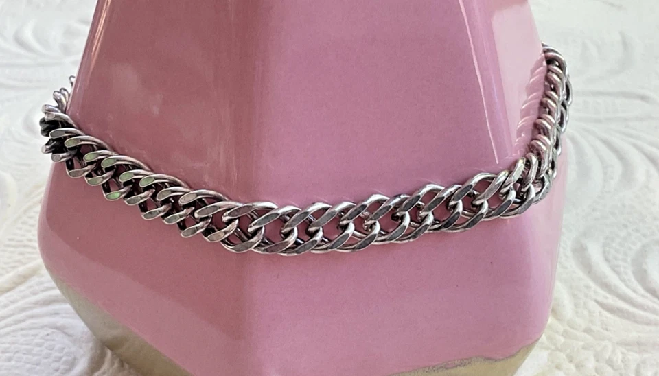 925 Italy Sterling Silver cuban link chain Bracelet 9.78g - Image 2 of 4