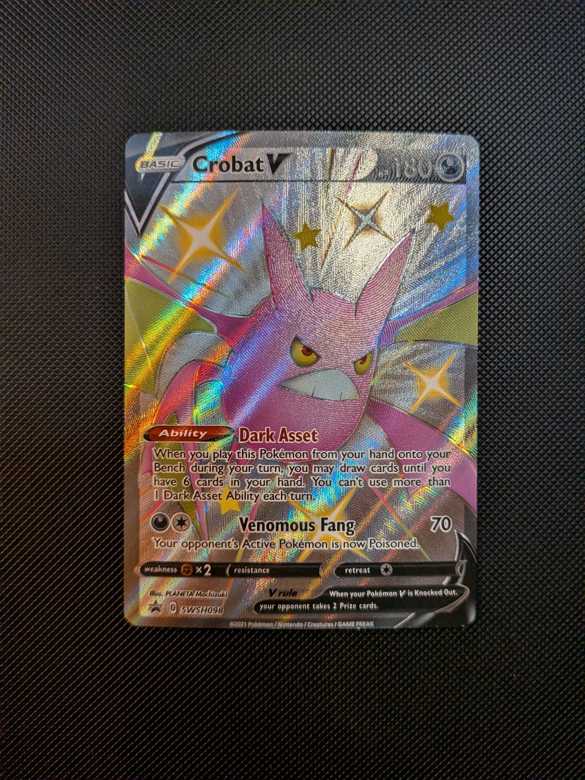 Pokemon - Crobat V - SWSH098 - Black Star Promo - NM/M #SWSH098