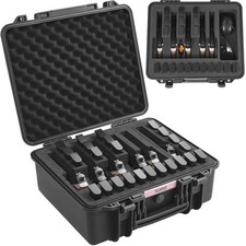Uimoso Hard Pistol Cases with Pre-cut Lining Lockable Pistol Case for 6 Pistol