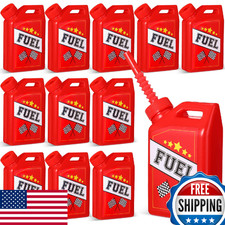 Mifoci 12-Pack Race Car Fuel Can 11oz Drinking Cups w/ Straws Kids Party Favors