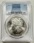 1885-O $1 Morgan Dollar PCGS MS63 90% Silver New Orleans US Coin - LUSTER!