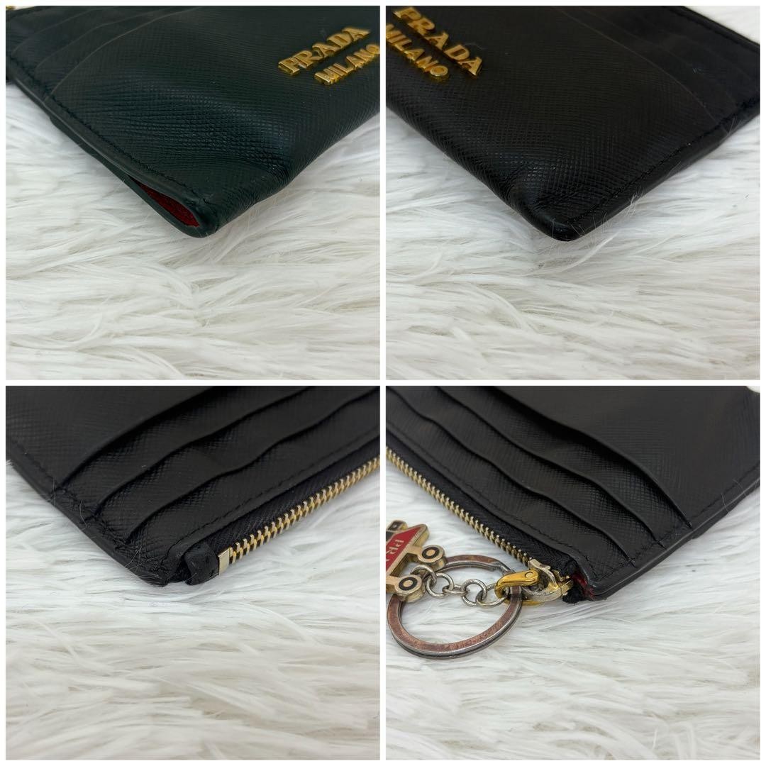 Prada Leather Card Pass Case Black thumbnail 5