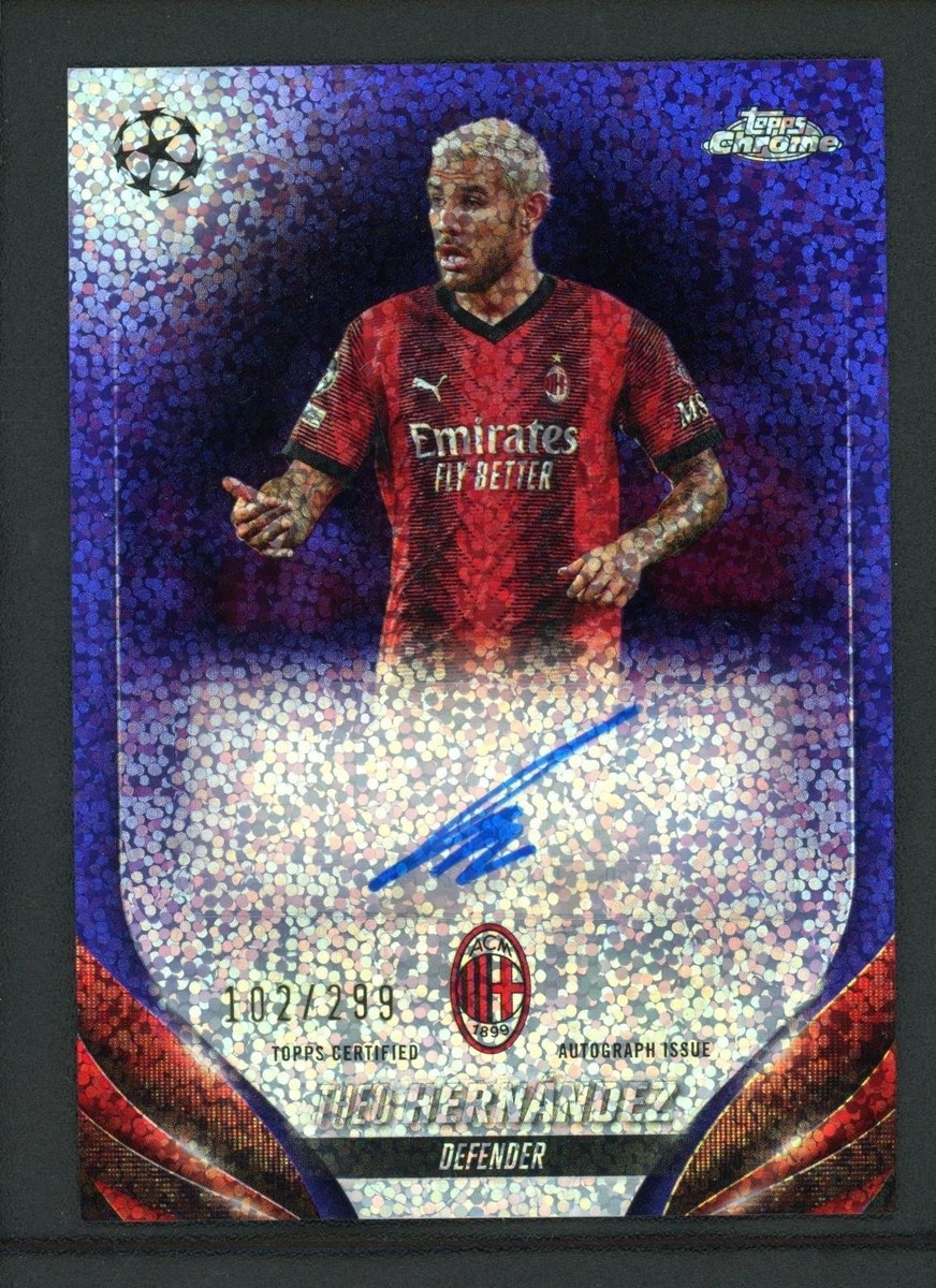 2022 Topps Chrome THEO HERNANDEZ 直筆サイン 2023-24 Topps Chrome UEFA Club Competitions - Chrome