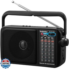 Gelielim Radio Portable AM FM with Bluetooth Loud Speaker, Radio Plug in Wall