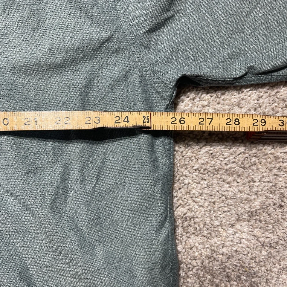 Camisa Studio Bill Blass Abotonada Para Hombre Extra Grande Verde Manga Corta Bolsillo Foto 3 de 4