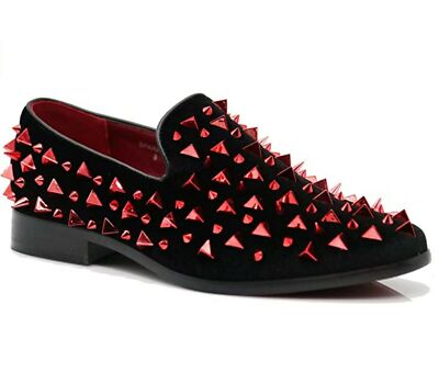 designer dress shoes with spikes Amazon.com | Men's Vintage Spike Rhinestone Designer Classic Smoking Dress  Fashion Loafers Slip On Shoes EXOTIC-02 (Blue, us_Footwear_Size_System,  Adult, Men, Numeric, Medium, Numeric_6_Point_5)