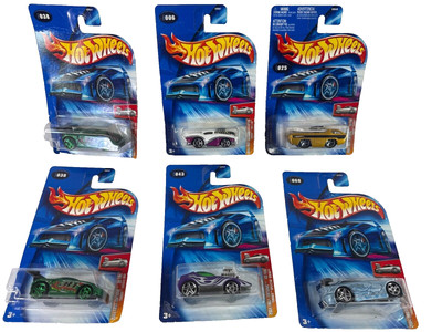 Hot Wheels 2004 First Editions Tooned Diecast Cars Complete Lot of 6 #9805